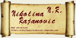 Nikolina Rajanović vizit kartica